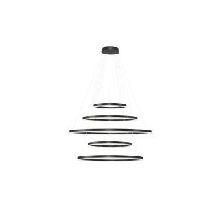 AZZARDO AZ5351 HALO PENDANT 150+120+100+80+60 CCT BK + pilot lampa wisząca czarny