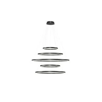 AZZARDO AZ5351 HALO PENDANT 150+120+100+80+60 CCT BK + pilot lampa wisząca czarny