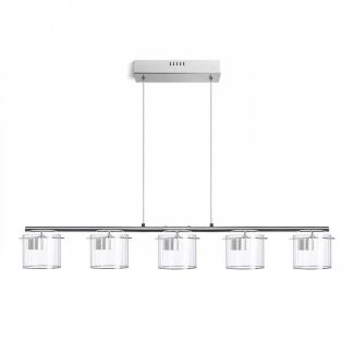 RENDL R11678 ESTRA V wisząca biała szkło przezroczyste 230V LED 5x5W 3000K
