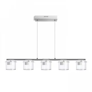 RENDL R11678 ESTRA V wisząca biała szkło przezroczyste 230V LED 5x5W 3000K