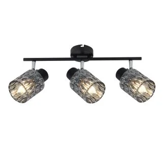 CANDELLUX 93-27399 BILL LAMPA SUFITOWA LISTWA CZARNY 3X40W E27 KLOSZ DYMIONY