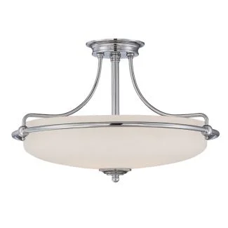 ELSTEAD Griffin QZ-GRIFFIN-SFM-AN 4 Light Semi-Flush Light - Antique Nickel