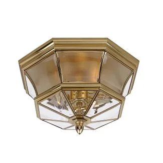 ELSTEAD Newbury QZ-NEWBURY-F-PB 3 Light Flush Mount