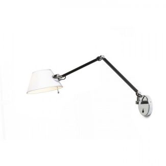 RENDL R13282 MONTANA ścienna biała/czarna chrom 230V E27 28W