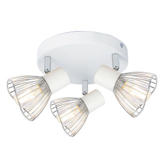CANDELLUX 98-61980 FLY LAMPA SUFITOWA PLAFON 3X40W E14 BIAŁY/CHROM