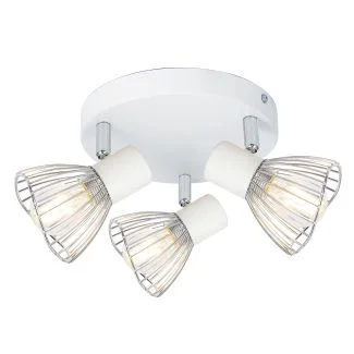 CANDELLUX 98-61980 FLY LAMPA SUFITOWA PLAFON 3X40W E14 BIAŁY/CHROM