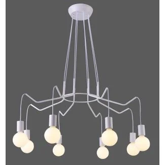 CANDELLUX 38-71040 BASSO LAMPA WISZĄCA 8X40W E27 BIAŁY MATOWY