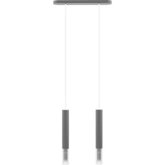 HELLUX 8620236 Lampa wisząca Madera2 klosz 2pł szary