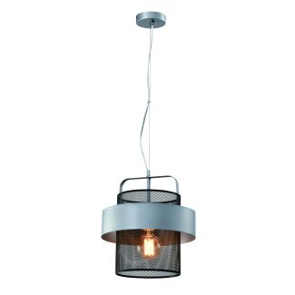 CANDELLUX 31-78506 FIBA LAMPA WISZĄCA CZARNY 1X40W E27 KLOSZ SREBRNO CZARNY