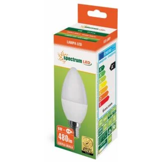 SPECTRUMLED 13026 Żarówka LED ŚWIECOWA E-14 230V 6W WW SPECTRUM