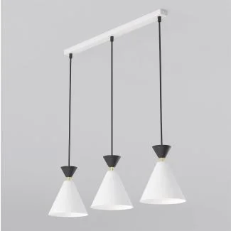 EMIBIG 1743/3 KLEVER 3 WHITE BLACK Lampa wisząca