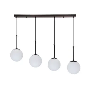 CANDELLUX 34-09630 POMPEI LAMPY WISZĄCE CZARNY 4X4X40 E27 KLOSZ BIAŁY
