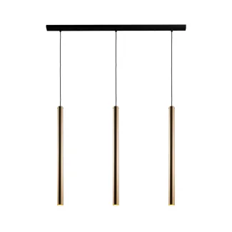 ANTIGO Lampa wisząca Akadi 3 - Mosiądz polerowany-czarna (700 mm) 8885