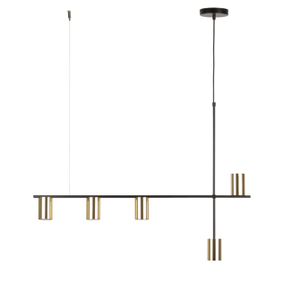 SIGMA 33693 Vendo 5 lampa wisząca czarny,mosiądz