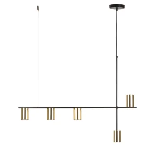 SIGMA 33693 Vendo 5 lampa wisząca czarny,mosiądz
