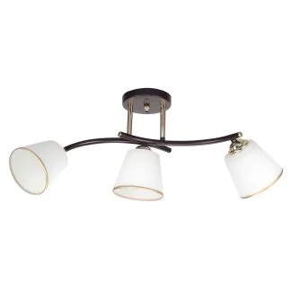 CANDELLUX 33-22639 GRECO LAMPA SUFITOWA CZARNY+ZŁOTY 3X40 E27 KLOSZ BIAŁY