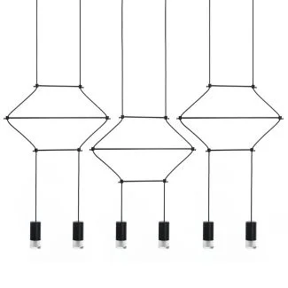 MOOSEE MSE1501100472 lampa wisząca FLUSSO LINE 6 czarna