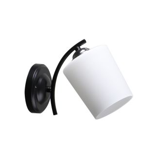 CANDELLUX 21-22684 ESNYR LAMPA KINKIET CHROMOWY+CZARNY 1X40 E27 KLOSZ BIAŁY