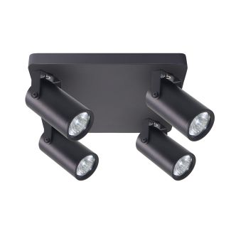 CANDELLUX 98-28143 Gary lampa sufitowa plafon czarny 4x15W GU10 klosz czarny