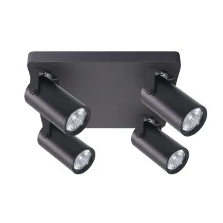 CANDELLUX 98-28143 Gary lampa sufitowa plafon czarny 4x15W GU10 klosz czarny