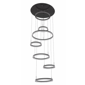 LIGHT PRESTIGE LP-7098/7P BK Lampa wisząca Hall 350 cm czarny LED CCT