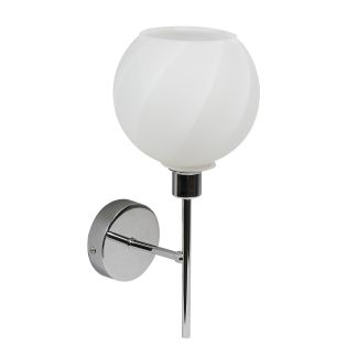 WYPRZEDAŻ CANDELLUX 21-72191 RAUL LAMPA KINKIET 1X60W E27 CHROM KLOSZ BIAŁY