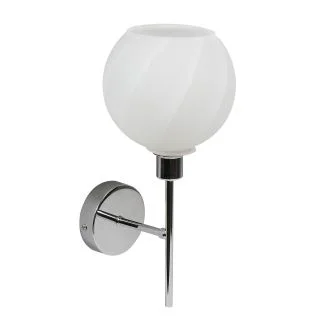 WYPRZEDAŻ CANDELLUX 21-72191 RAUL LAMPA KINKIET 1X60W E27 CHROM KLOSZ BIAŁY