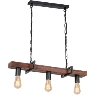 LUMINEX 665 żyrandol Hard dark wood/black 3