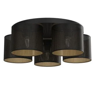 LUMINEX 5249 oprawa sufitowa Loft shade plafon czarny złoty