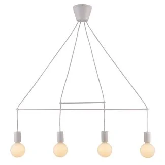 CANDELLUX 34-70906 ALTO LAMPA WISZĄCA 4X40W E27 BIAŁY MATOWY