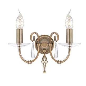 ELSTEAD AEGEAN AG2 AGED BRASS 2Lt Wall Light