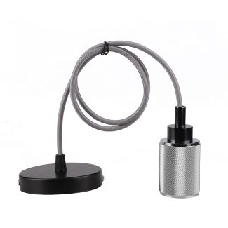CANDELLUX 31-05472 ZAWIESIE METALOWE RL-LPP060C 1X60W E27 CZARNY/CHROM
