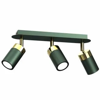 MILAGRO MLP7719 LAMPA SUFITOWA JOKER GREEN/GOLD 3XGU10