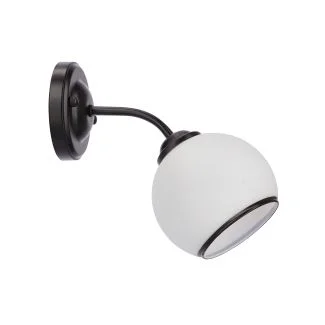 CANDELLUX 21-26545 MARINEN LAMPA KINKIET CZARNY 1X40W E27 KLOSZ BIAŁY Z OBWÓDKĄ