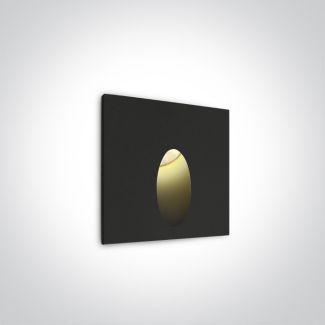ONE LIGHT 68032/B/W Kapsas czarny wpust ścienny LED 3000K 3W IP54 zasilacz i