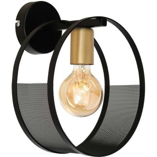 WYPRZEDAŻ LUMINEX 695 Kinkiet Siner black/gold 1