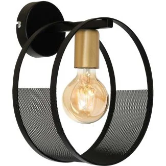 WYPRZEDAŻ LUMINEX 695 Kinkiet Siner black/gold 1