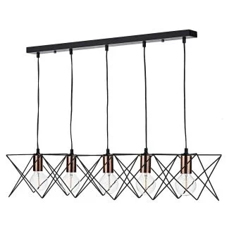 DAR MID0522 MIDI 5LT BAR PENDANT BLACK COPPER