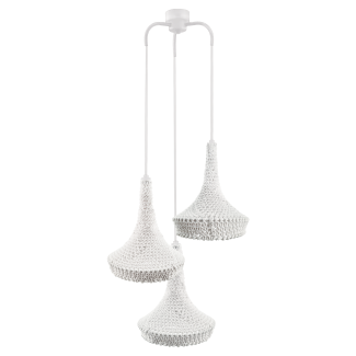ANTIGO Lampa wisząca Mahaka 3 - Biała (500 mm) 5177