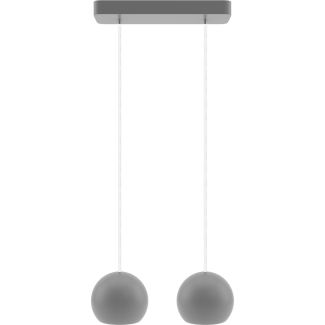 HELLUX 8540212 Lampa wisząca szara Balli Kule 2pł