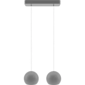 HELLUX 8540212 Lampa wisząca szara Balli Kule 2pł