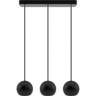 HELLUX 8540319 Lampa wisząca czarna Balli Kule 3pł