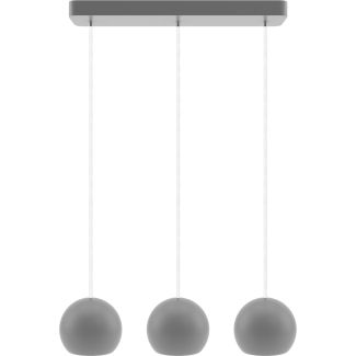 HELLUX 8540312 Lampa wisząca szara Balli Kule 3 pł