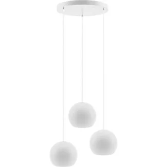 HELLUX 8540509 Lampa wisząca biała Balli Kule 3pł (plafon)