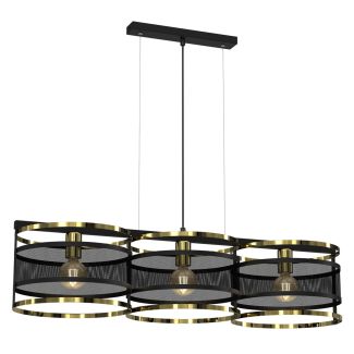 LUMINEX 3904 oprawa sufitowa Rim żyrandol czarny złoty