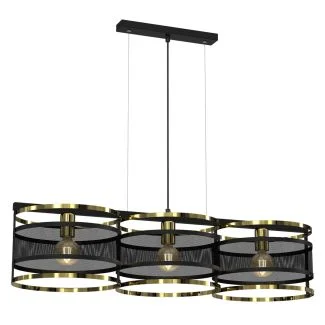LUMINEX 3904 oprawa sufitowa Rim żyrandol czarny złoty