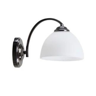 CANDELLUX 21-22448 GRACJA LAMPA KINKIET CZARNY PERŁOWY 1X40 E27 KLOSZ BIAŁY