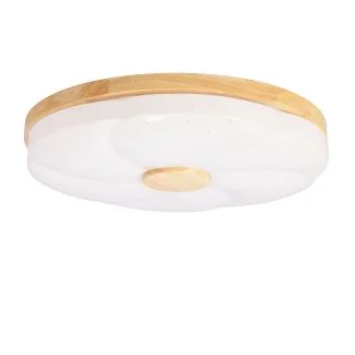 CANDELLUX 13-24947 FIORINO LAMPA SUFITOWA PLAFON DREWNIANY 24W LED 39CM BIAŁY+DREWNIANY 4000K