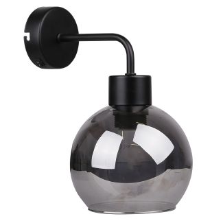CANDELLUX 21-76700 LADY LAMPA KINKIET CZARNY 1X40W E27 KLOSZ DYMIONY