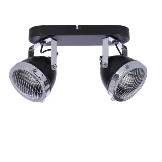 CANDELLUX 92-13309 CRAZY LAMPA SUFITOWA LISTWA CZARNY 2X15W GU10 KLOSZ BEZBARWNY